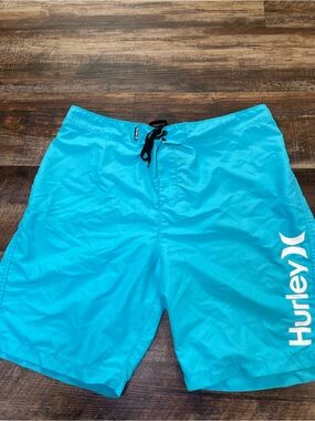 Hurley Men’s Turquoise Swim Board Shorts